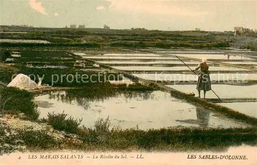 AK / Ansichtskarte Les_Sables d_Olonne Les Marais Salants La Recolte du Sel Les_Sables d_Olonne