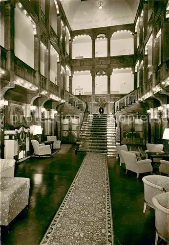 AK / Ansichtskarte Bad_Salzschlirf Hotel Badehof Empfangshalle Bad_Salzschlirf