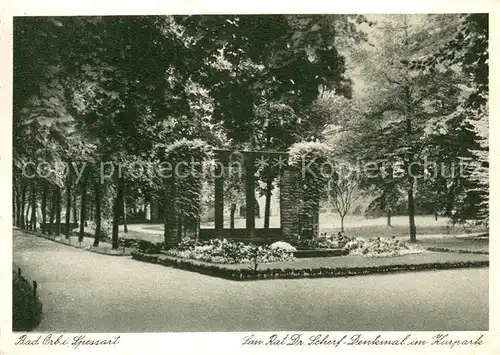 AK / Ansichtskarte Bad_Orb Scherf Denkmal im Kurpark Bad_Orb