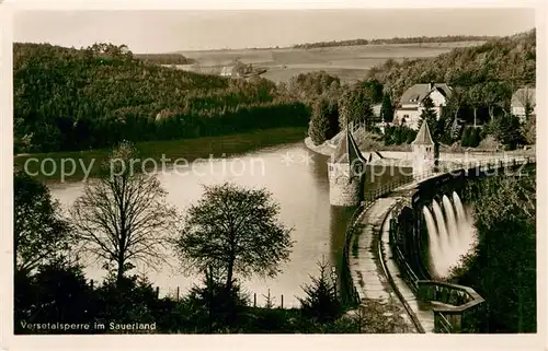 AK / Ansichtskarte Versetalsperre Staumauer Sauerland Versetalsperre