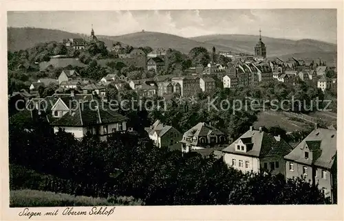 AK / Ansichtskarte Siegen_Westfalen Stadtpanorama mit Schloss Siegen_Westfalen