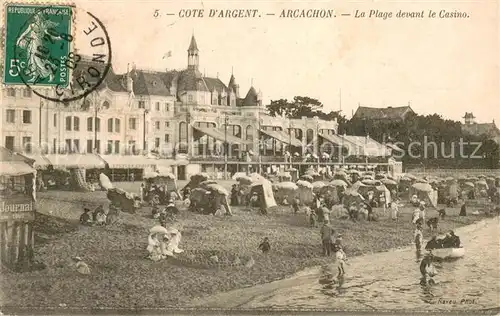 AK / Ansichtskarte Arcachon_33 La Plage devant le Casino 