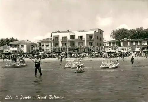 AK / Ansichtskarte Lido_di_Jesolo Hotel Bellariva Strandpartie Lido_di_Jesolo