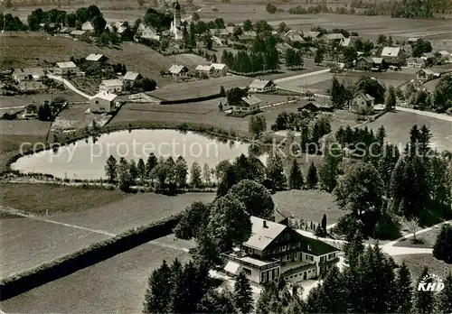 AK / Ansichtskarte Huglfing Fliegeraufnahme mit Blick auf Oberhausen Huglfing