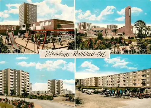 AK / Ansichtskarte Rahlstedt_Hamburg Spielplatz Kirche Wohnsiedlung Rahlstedt_Hamburg