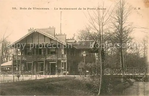 AK / Ansichtskarte Bois_de_Vincennes Le Restaurant de la Porte Jaune Bois_de_Vincennes