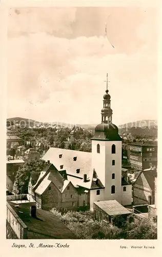 AK / Ansichtskarte Siegen_Westfalen St. Marien Kirche Siegen_Westfalen