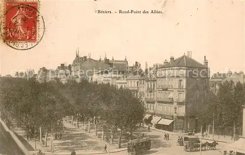 AK / Ansichtskarte Beziers Rond Point des Allees Beziers