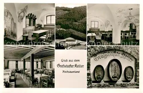 AK / Ansichtskarte Grafschaft_Sauerland Grafschafter Keller Gastraum Weinfaesser Grafschaft_Sauerland