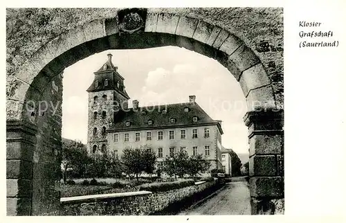 AK / Ansichtskarte Grafschaft_Sauerland Durchblick zum Kloster Torbogen Grafschaft_Sauerland