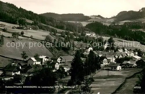 AK / Ansichtskarte Annaberg Lungoetz Ortsansicht mit Kirche Sommerfrische Lammertal Annaberg Lungoetz