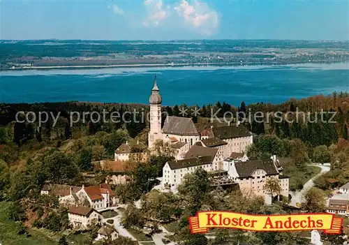 AK / Ansichtskarte Andechs Kloster Andechs am Ammersee Fliegeraufnahme Andechs