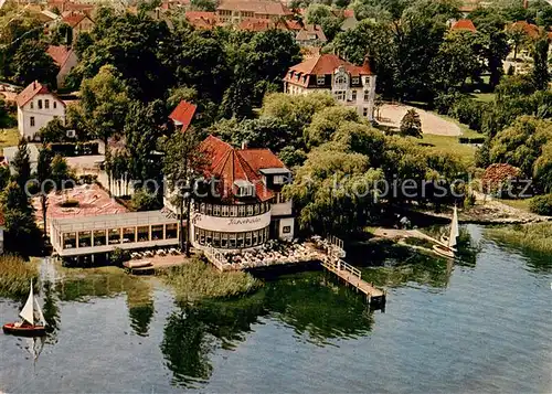 AK / Ansichtskarte Bad_Zwischenahn Restaurant Cafe Faehrhaus See Terrasse Anlegeplatz Fliegeraufnahme Bad_Zwischenahn