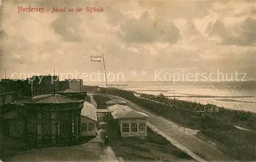 AK / Ansichtskarte Norderney_Nordseebad Abend an der Giftbude Norderney_Nordseebad