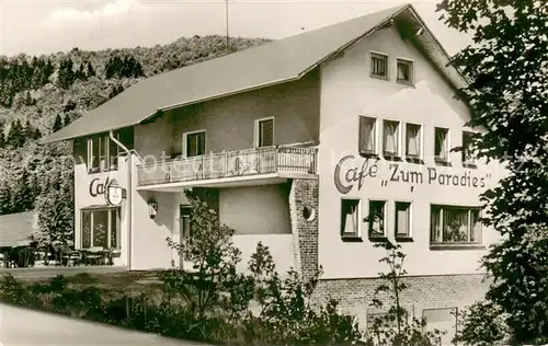 AK / Ansichtskarte Willingen_Sauerland Cafe Zum Paradies Willingen_Sauerland