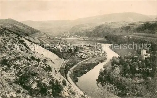 AK / Ansichtskarte Saalfeld_Saale Umgebungsansicht mit Obernitz und Reschwitz Feldpost Saalfeld_Saale