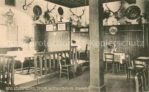 AK / Ansichtskarte Bad_Leutenberg Altdeutsches Zimmer Innenansicht Friedensburg Feldpost Bad_Leutenberg