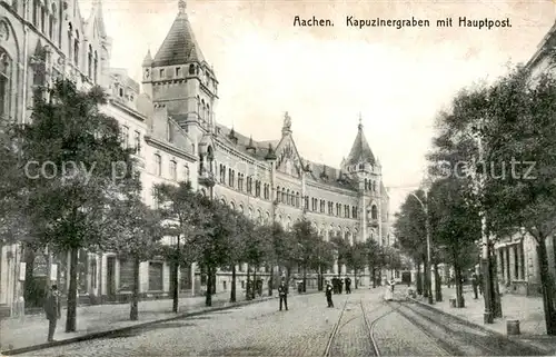 AK / Ansichtskarte Aachen Kapuzinergraben mit Hauptpost Aachen