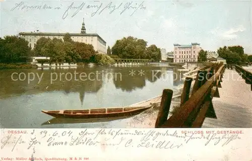 AK / Ansichtskarte Dessau Rosslau Schloss mit Gestaenge Dessau Rosslau