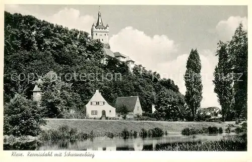 AK / Ansichtskarte Cleve_Kleve_Bad Kermisdahl mit Schwanenburg 