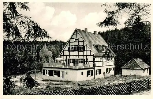 AK / Ansichtskarte Koerbecke_Moehnesee Schullandheim Fachwerkhaus Koerbecke Moehnesee