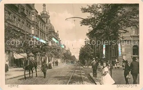 AK / Ansichtskarte Herne_Westfalen Bahnhofstrasse Herne_Westfalen