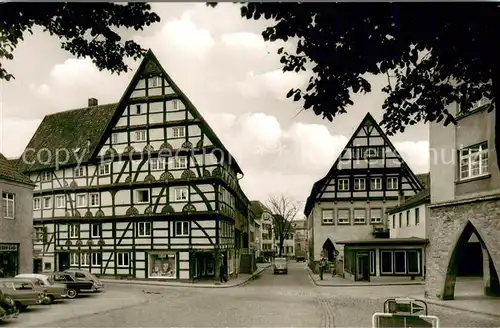 AK / Ansichtskarte Soest_DE_NRW Am Freiligrathhaus Fachwerkhaus und Autos 