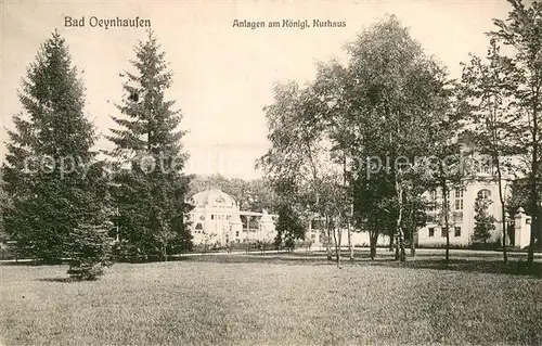 AK / Ansichtskarte Bad_Oeynhausen Anlagen am Koenigl. Kurhaus Bad_Oeynhausen