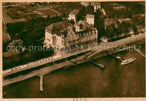 AK / Ansichtskarte Bad_Godesberg Rheinhotel Dreesen Fliegeraufnahme Bad_Godesberg