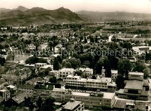 AK / Ansichtskarte Bad_Godesberg Fliegeraufnahme mit Theaterplatz und Siebengebirge Bad_Godesberg