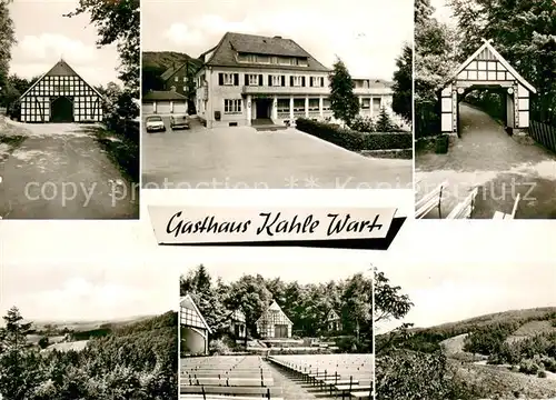 AK / Ansichtskarte Oberbauerschaft_Buende_Westfalen Gasthaus Kahle Wart Innen und Aussen Oberbauerschaft_Buende