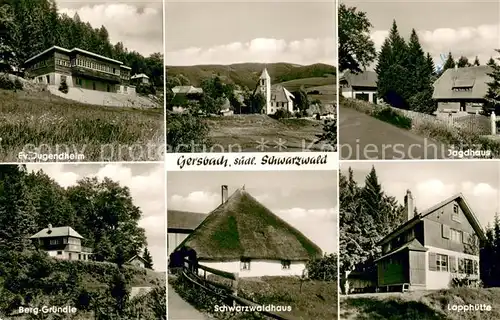 AK / Ansichtskarte Gersbach_Schopfheim Ev Jugendheim Jagdhaus Berg Gruendle Schwarzwaldhaus Lapphuette Gersbach Schopfheim