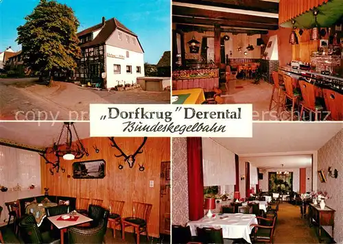 AK / Ansichtskarte Karlshafen_Bad Gasthaus Pension Zum Dorfkrug Gastraum Karlshafen_Bad