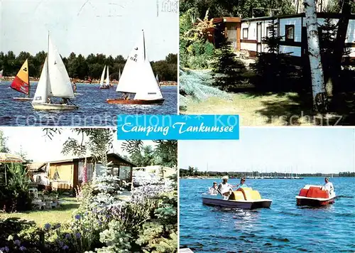 AK / Ansichtskarte Isenbuettel Camping Tankumsee Bungalow Tretboot Segelboot Isenbuettel