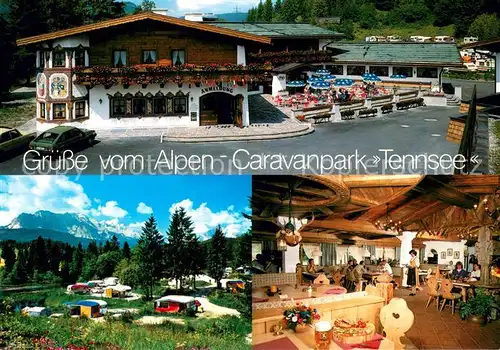 AK / Ansichtskarte Kruen Caravanpark Tennsee Restaurant Terrasse Campingplatz Alpenblick Huber Karte Nr. 10.027 Kruen