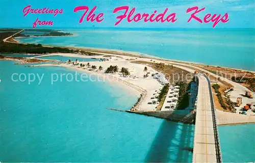 AK / Ansichtskarte Florida_Keys Bahia Honda Bridge Overseas Highway aerial view Florida Keys