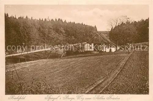 AK / Ansichtskarte Bielefeld Weg zum Stillen Frieden Spiegels Berge Bielefeld