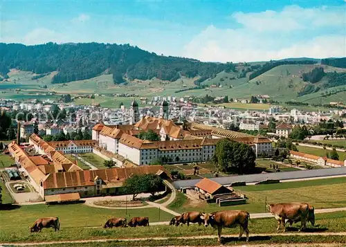 AK / Ansichtskarte Einsiedeln_SZ Klosteransicht Einsiedeln SZ