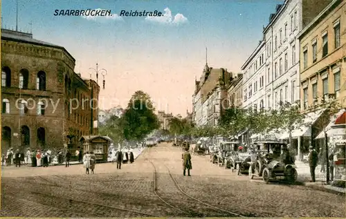 AK / Ansichtskarte Saarbruecken Reichstrasse Automobile Saarbruecken