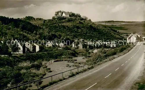 AK / Ansichtskarte Kirn_Nahe Blick auf die Nahe Woerther Weg und Kyrburg Kirn_Nahe