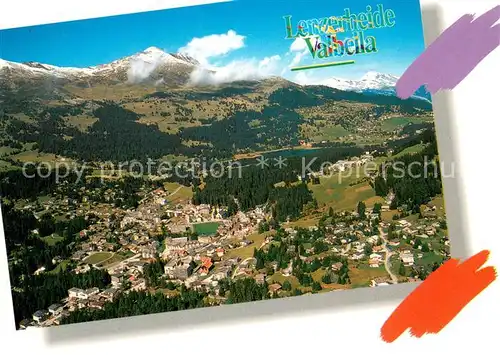 AK / Ansichtskarte Lenzerheide_GR Fliegeraufnahme mit Heidsee und Valbella Lenzerheide GR