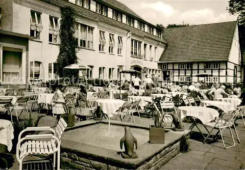 AK / Ansichtskarte Steinhagen_Westfalen Berghotel Quellental Terrasse Steinhagen_Westfalen