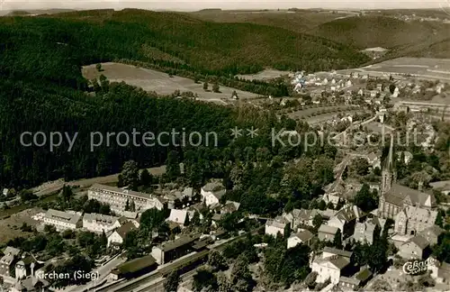 AK / Ansichtskarte Kirchen_Sieg Fliegeraufnahme Kirchen Sieg