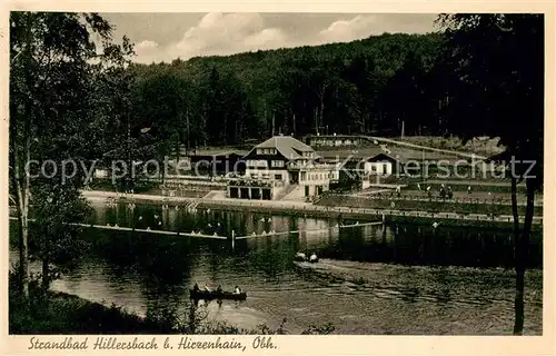 AK / Ansichtskarte Hirzenhain_Wetteraukreis Strandbad Hillersbach Hirzenhain Wetteraukreis