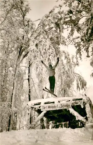 AK / Ansichtskarte Vogelsberg_Rhoen Kurt Moosdorf Schanze im Winter Vogelsberg Rhoen