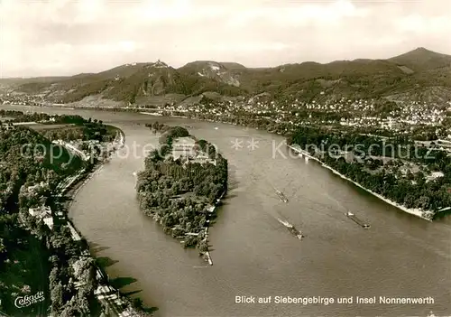 AK / Ansichtskarte Koenigswinter Hotel Restaurant auf dem Drachenfels Siebengebirge Insel Nonnenwerth Koenigswinter