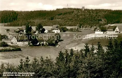 AK / Ansichtskarte Lenneplaetze Panorama Cafe Pension Wiesemann Lenneplaetze