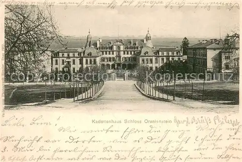 AK / Ansichtskarte Oranienstein_Lahn Kadettenhaus Schloss Oranienstein Oranienstein_Lahn