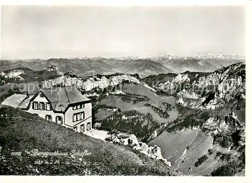 AK / Ansichtskarte Schwende_IR Berggasthaus Schaefler Fernsicht Alpenpanorama Schwende IR