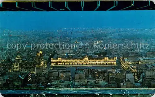 AK / Ansichtskarte Mexico_City_D.F. Panoramica nocturna del Zocalo desde et Muralto en la Torre Latino Americana 